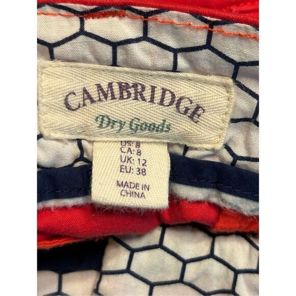 Cambridge Dry Goods Size 8 RED Mini Skirt Rope Belt Zip/Hook Closure NAUTICAL (8 - Picture 3 of 4